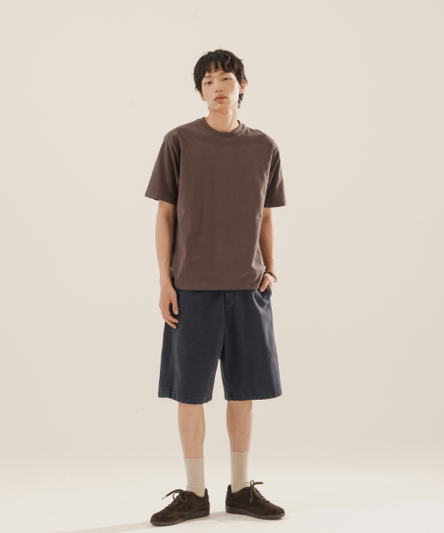 Effect Regular Short t shirt Brown OYST2624