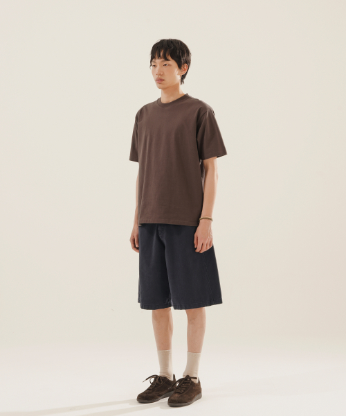 Effect Regular Short t shirt Brown OYST2624