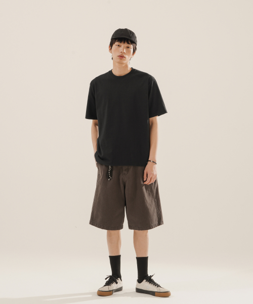 Effect Regular Short t shirt Black OYST2624