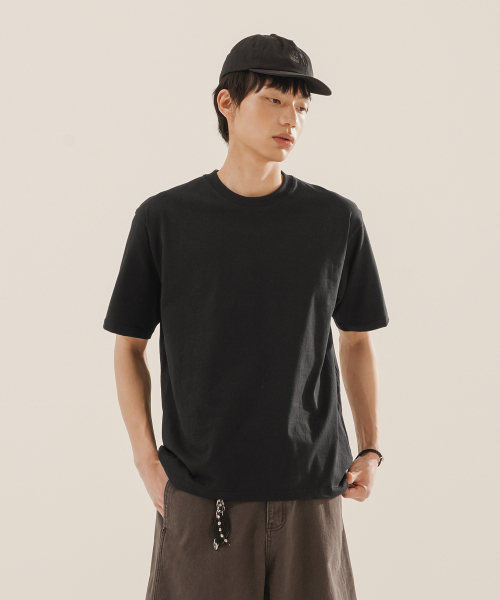 Effect Regular Short t shirt Black OYST2624