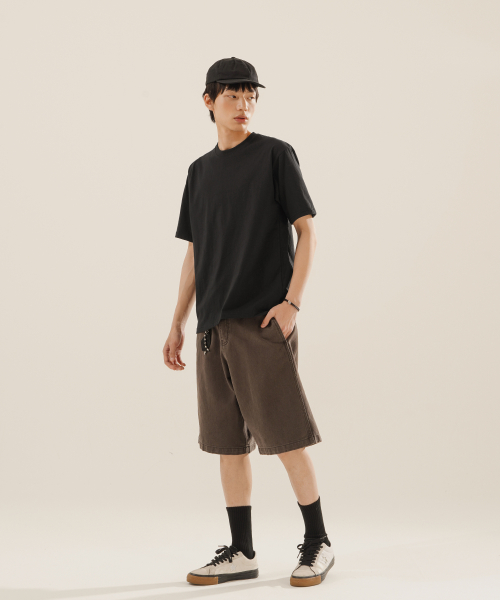 Effect Regular Short t shirt Black OYST2624
