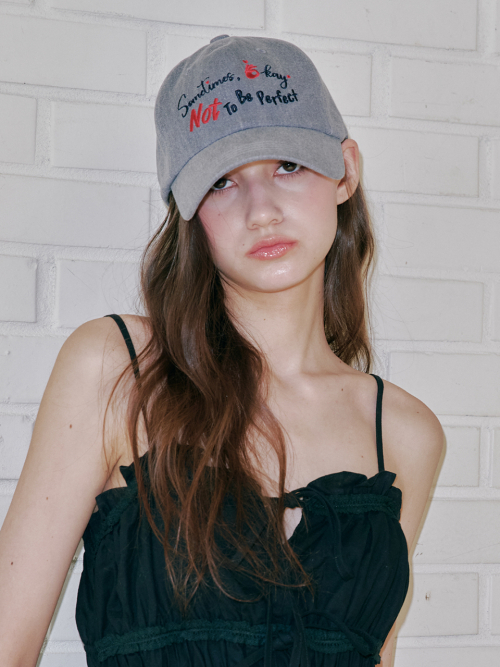 [Unisex] Sometimes Okay Ball Cap (Charcoal)