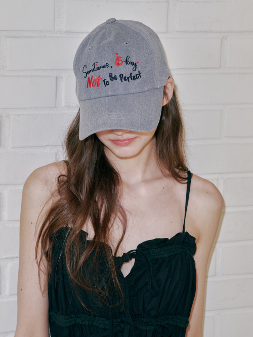 [Unisex] Sometimes Okay Ball Cap (Charcoal)