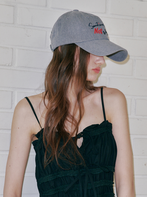 [Unisex] Sometimes Okay Ball Cap (Charcoal)