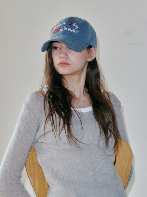 [Unisex] Sometimes Okay Ball Cap (Navy)