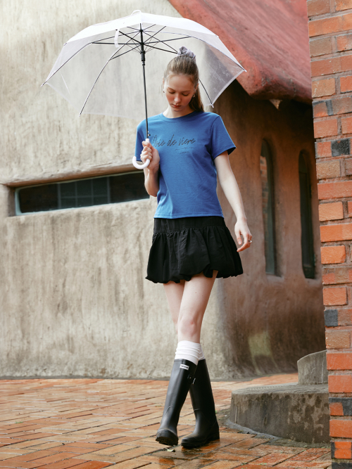 TILLY print T-shirt_BLUE