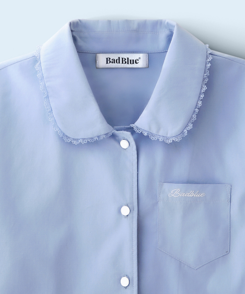 Blooming Tie Shirt Blue