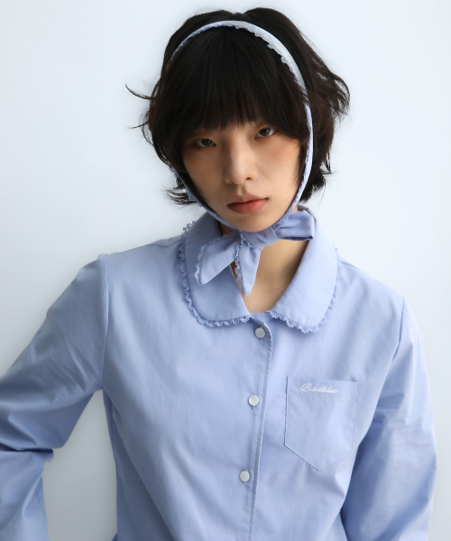 Blooming Tie Shirt Blue