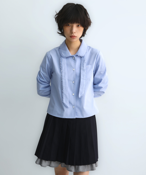 Blooming Tie Shirt Blue
