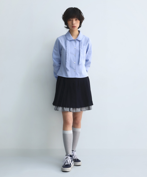 Blooming Tie Shirt Blue