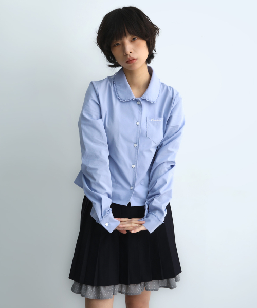 Blooming Tie Shirt Blue