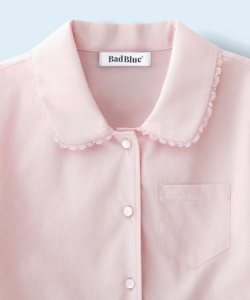 Blooming Tie Shirt Pink