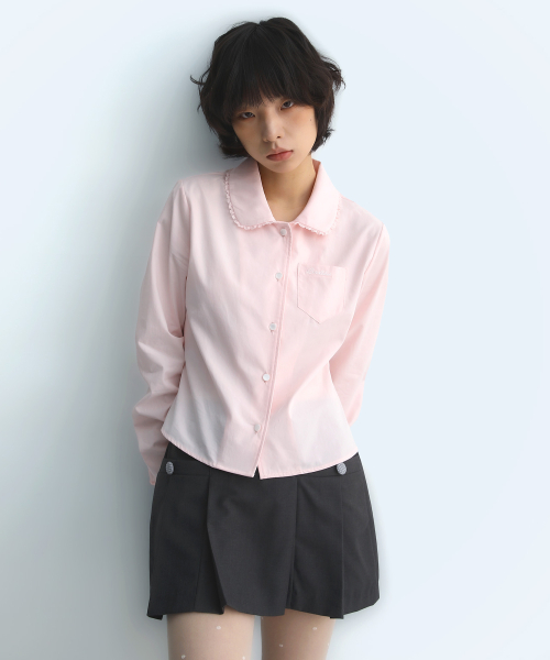 Blooming Tie Shirt Pink