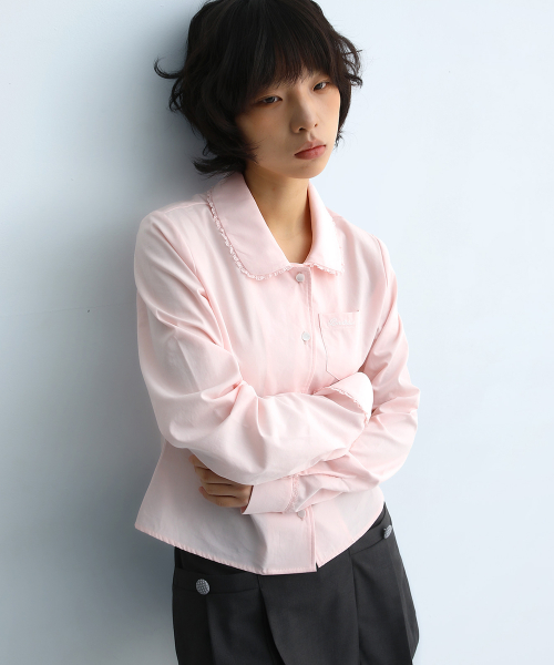 Blooming Tie Shirt Pink
