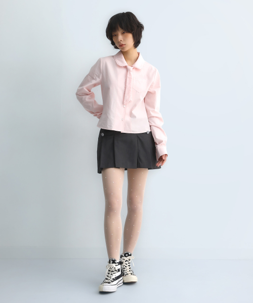 Blooming Tie Shirt Pink