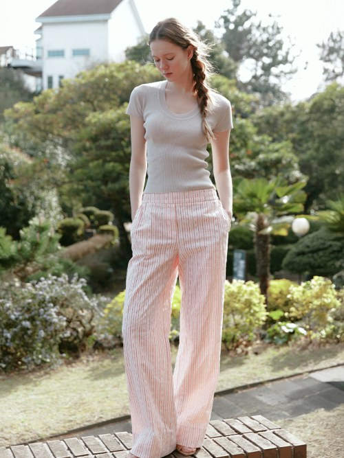 JOYDI straight pants_RED