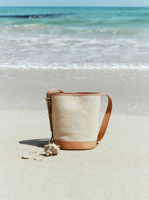 RAFFIA shoulder bag_SAND