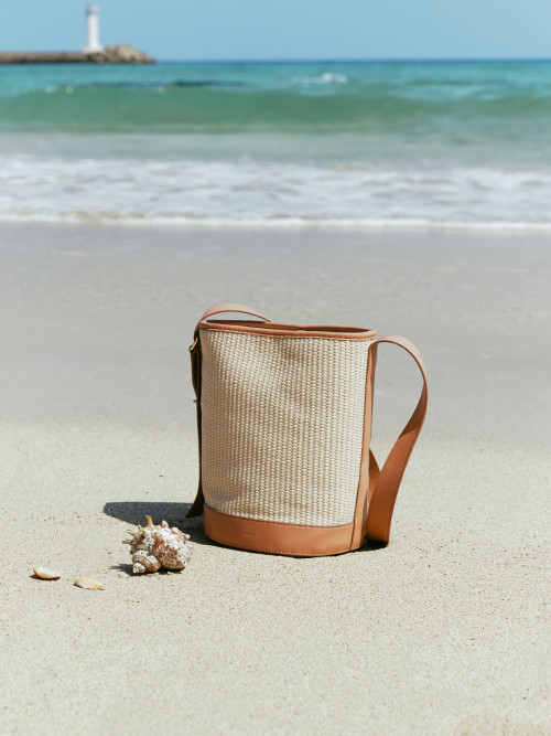 RAFFIA shoulder bag_SAND