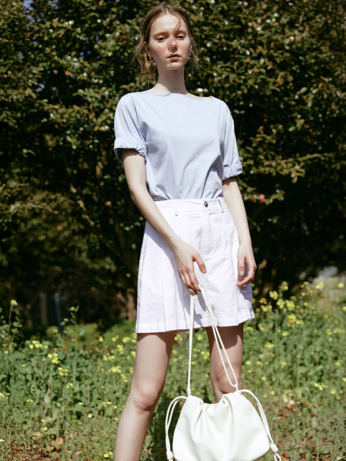 FLORIA shoulder cross bag_WHITE