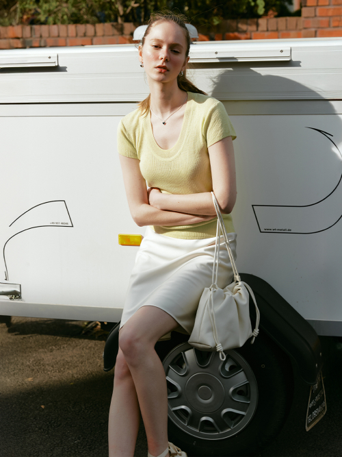 FLORIA shoulder cross bag_WHITE