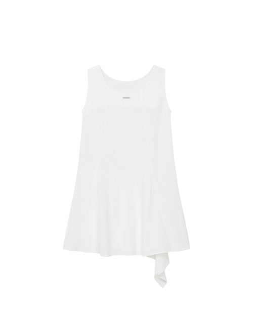 Billow sheer sleeveless one piece IVORY