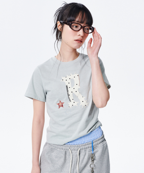 아플리케 로고 H/S 티 [민트]