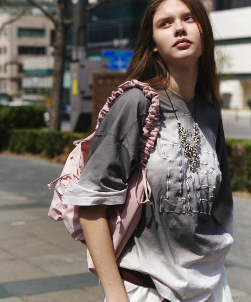 MULTI-RIBBON BAG PINK