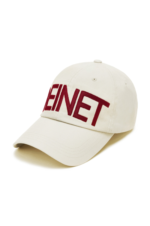 DEINET BIG LOGO CAP IN IVORY