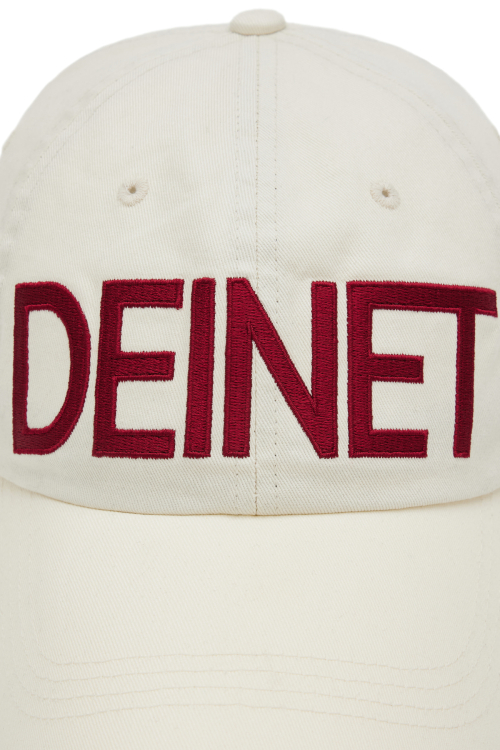 DEINET BIG LOGO CAP IN IVORY