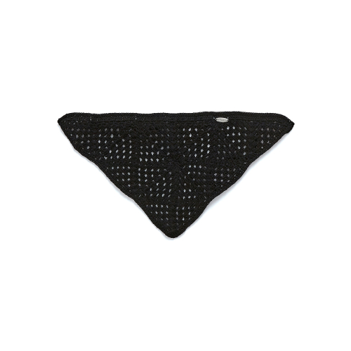 Knit Hair Scarf Black OZ62FA220B
