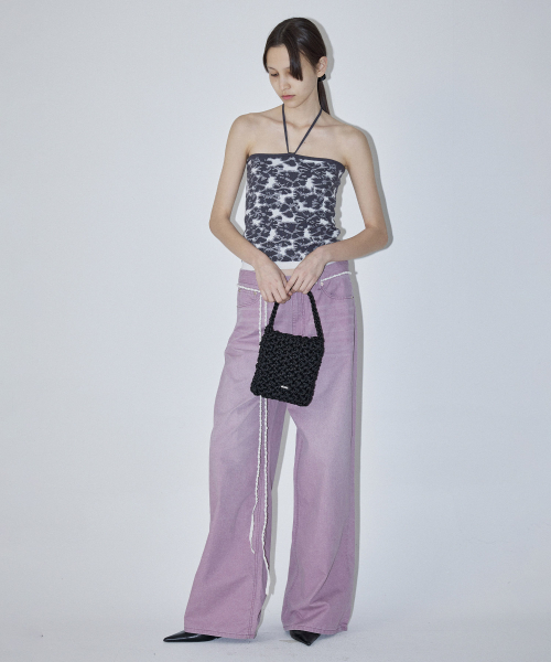 WEAVING SQUARE BAG MINI - BLACK