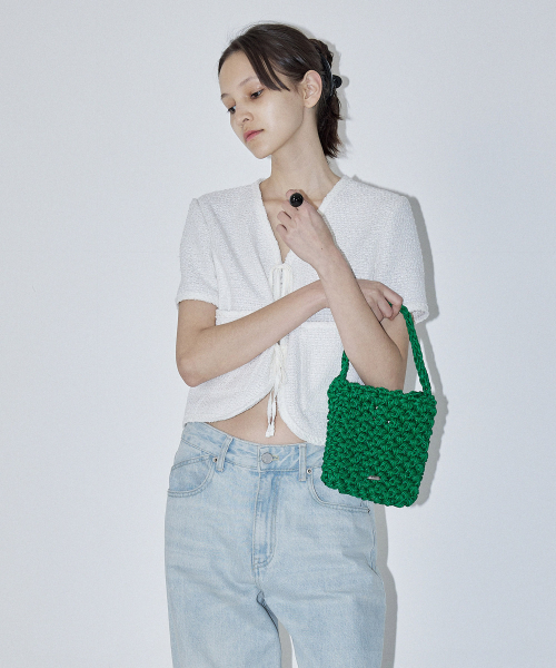 WEAVING SQUARE BAG MINI - GREEN