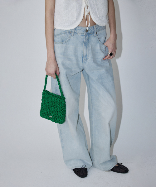 WEAVING SQUARE BAG MINI - GREEN