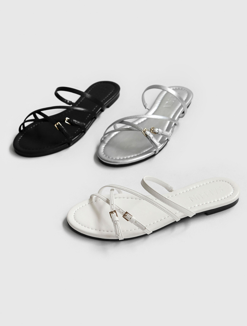 Leons Buckle Strap Slippers (1cm)