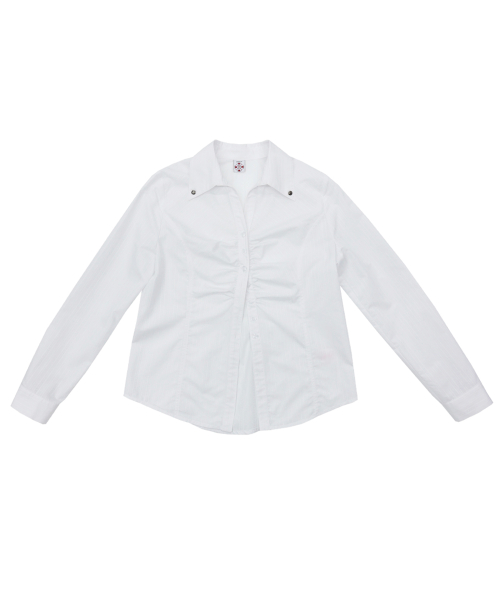 Silky Jacquard Shirt (White)