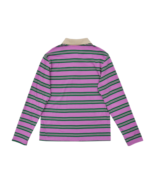 Stripe Rugby T-shirt (Purple)