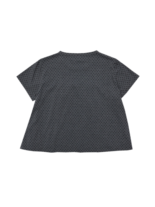 Dot Flared Tee (Charcoal)