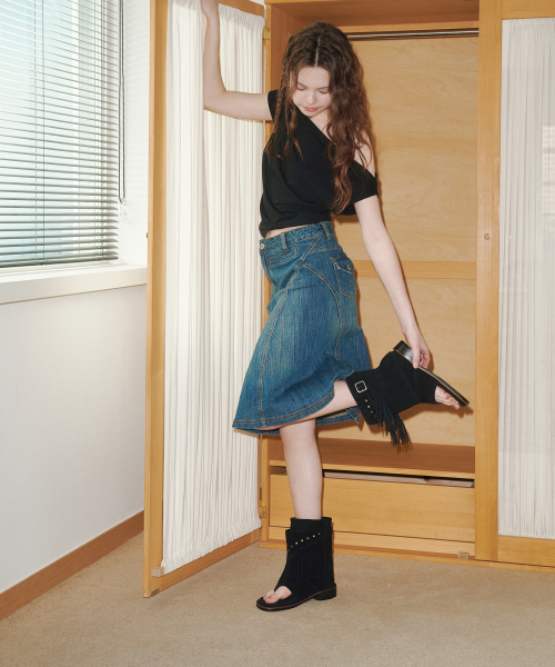 (Leather)Epino flip flops two way boots