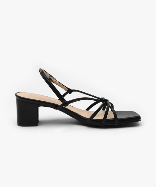 세렌디 스퀘어 스트랩 샌들힐 (5cm)