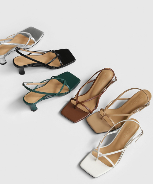 Sizney Square Flipflop Sandal Heels (6cm)