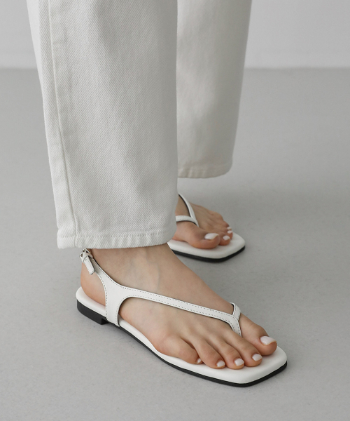 포르니 스퀘어 쪼리 샌들 (1cm)