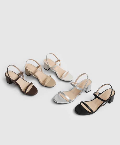 Flora Round Sandal Heels (5cm)