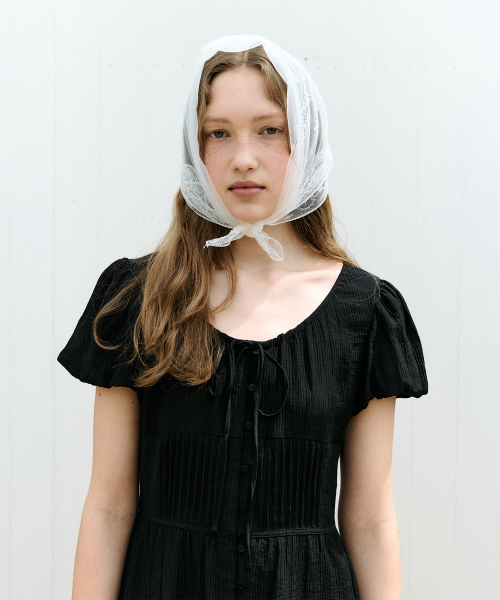 RIBBON LACE MINI ONEPIECE BLACK