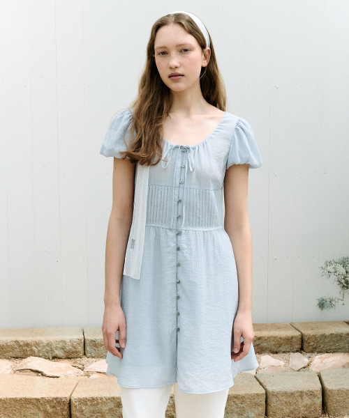 RIBBON LACE MINI ONEPIECE SKY