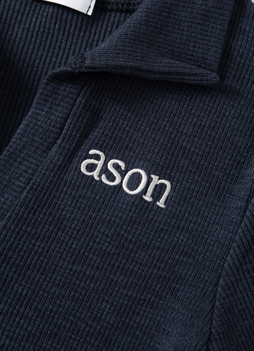 HALF IVY COLLAR TEE / NAVY
