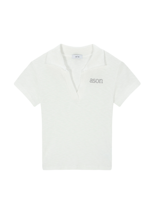HALF IVY COLLAR TEE / WHITE