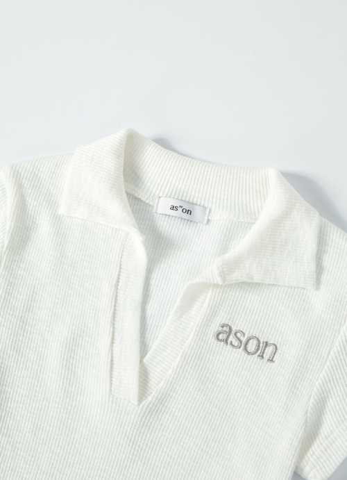 HALF IVY COLLAR TEE / WHITE