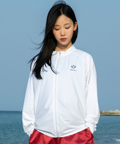 GT143 레벨 집업 래쉬가드 (WHITE)