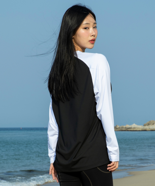 GT144 두들 로고 롱슬리브 래쉬가드 (WHITE)