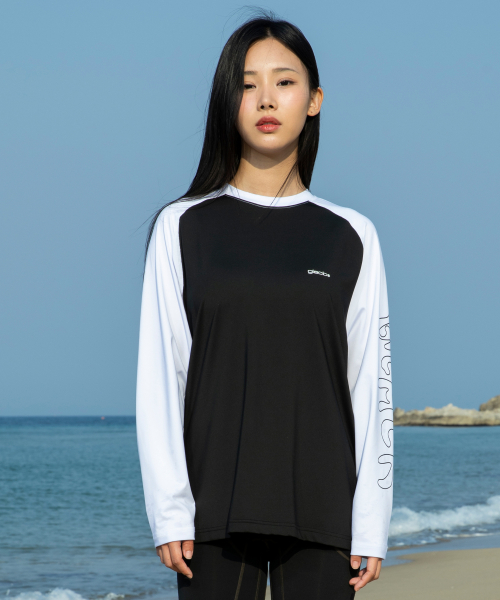 GT144 두들 로고 롱슬리브 래쉬가드 (WHITE)